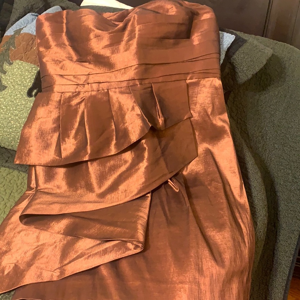 Metallic gold cocktail dress